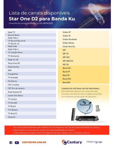 KIT ANTENA PARABOLICA CENTURY 60 CM BANDA KU MIDIABOX B5 (INSTALADO) A VISTA: R$ 750,00 OU 10 VEZES R$ 84,00 NO CARTÃO DE CRÉDITO - Imagem 2